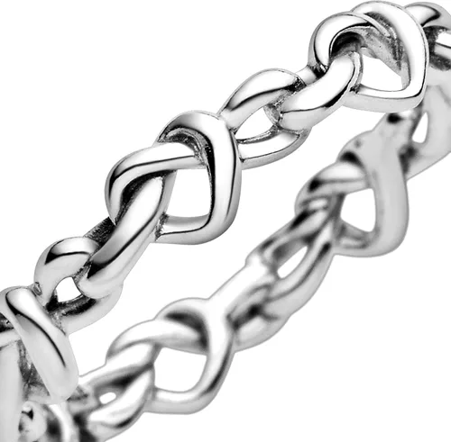 Vista 5 de PANDORA Anillo de plata de ley con corazones anudados Metal no aplica