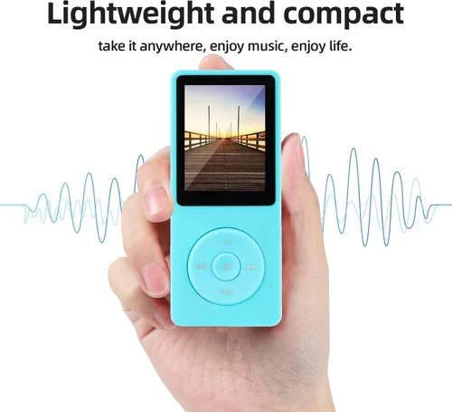 Vista 4 de El reproductor de MP3 es un reproductor de música portátil con una tarjeta micro sd de 32 GB, pantalla de 1.8 pulgadas, con altavoz, radio FM
