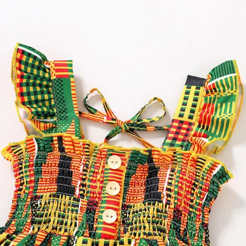 Vista 4 de YOUNGER TREE - Conjunto de ropa para bebé, diseño africano Dashiki Ankara