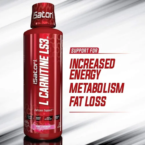 Vista 4 de iSatori L-Carnitina LS3 Limonada rosa de 1500 mg (32 porciones) y iSatori Ultra CLA (90 cápsulas blandas)