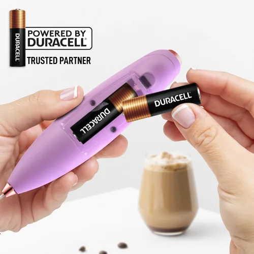 Vista 129 de Zulay Milk Boss Espumador de leche potente manual, hace espuma para latte, batidor para mezclar bebidas, café, miniespumador para capuchino, frappé