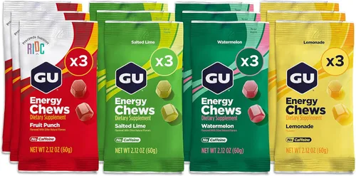 Vista 12 de GU Energy Masticables, granada de arándanos, gomitas de electrolitos, 12 bolsas (24 porciones en total)