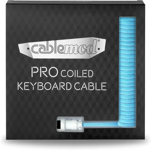 Vista 5 de CableMod Cable de teclado en espiral Pro (cheesecake de arándanos, USB A a USB tipo C, 150 cm)