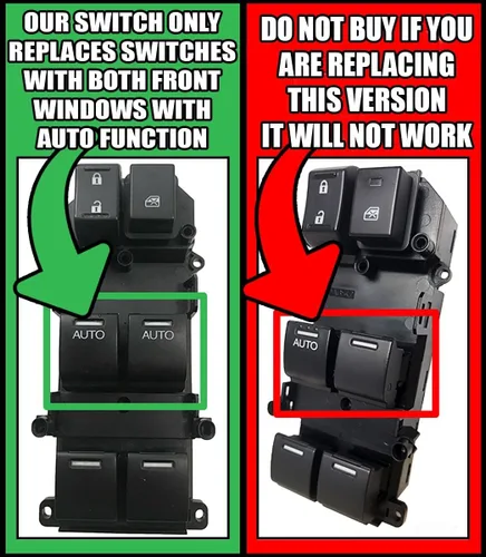 Vista 4 de SWITCHDOCTOR Interruptor maestro de ventana para Honda Accord Sedan EX, EX-L, LX-P, SE, Crosstour 2008-2012 (35750-TA0-A32, Power, Control, Button)