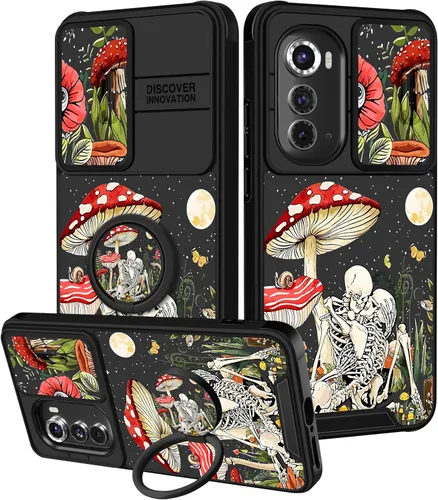 Vista 98 de Funermei Funda para Moto G Stylus 5G 2022, funda para teléfono con diseño de calavera de esqueleto para mujeres y niñas, diseño gótico, Como