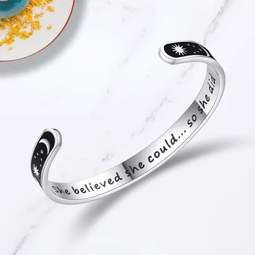 Vista 2 de TONY & SANDY - Brazaletes motivacionales para mujeres, adolescentes o niñas, regalos de cumpleaños personalizados para mamá, hija, hermana o amigas