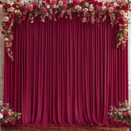 Vista 40 de Cortinas de fondo azul bebé de 8 x 10 pies para bodas, cortinas de fondo de poliéster sin arrugas, para baby shower, fiestas de cumpleaños