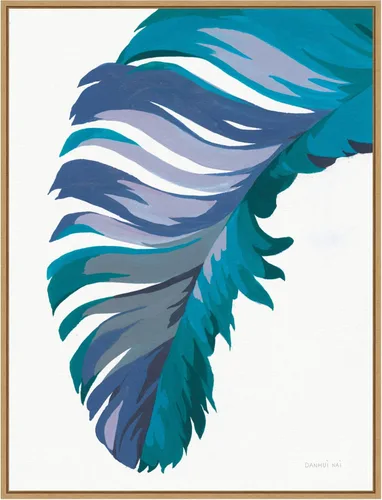 Vista 14 de Amanti Art Framed Canvas Wall Art 24x18 Retro Big Leaf I Cool by Danhui Nai, Framed Wall Art Canvas, Abstract Artwork, Traditional Decor, Medium