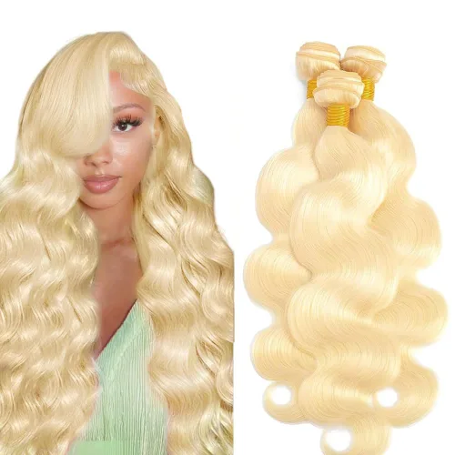 Vista 19 de 300g 1B27 Human Hair Bundles Honey Blonde Bundles Human Hair 10A Brazilian Virgin Remy Hair Extensions 8 10 12 Inch