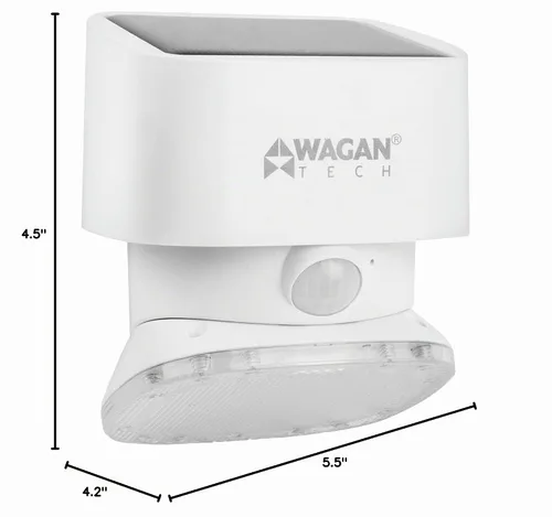Vista 9 de Wagan EL8569 2000 lúmenes luz solar de pared solar al aire libre luz LED