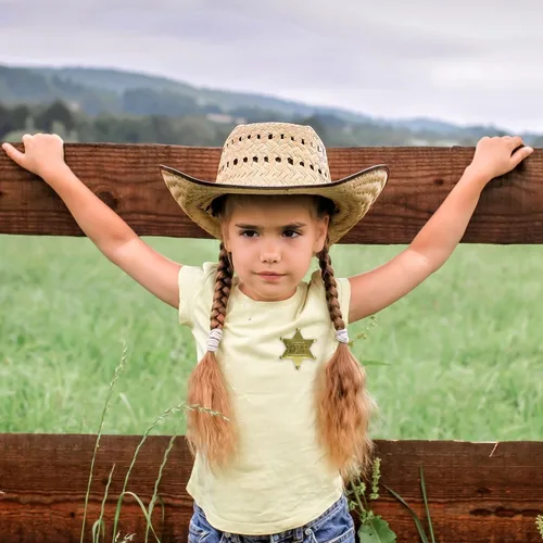 Vista 5 de Dohia Broche de insignias de sheriff adjunto para niños, broche de insignia del sheriff del oeste para adultos, niños y niñas, accesorios de juego