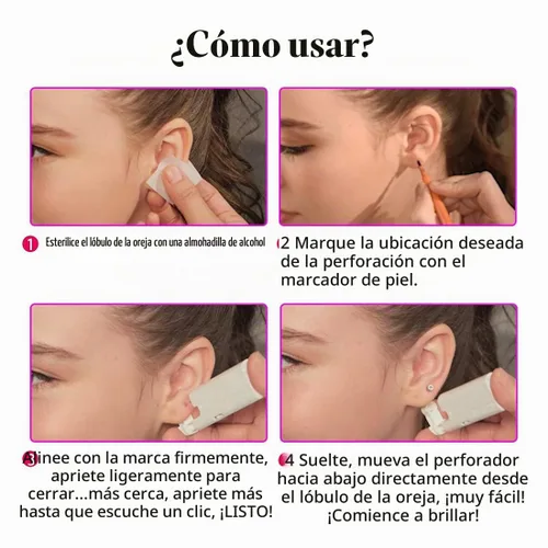 Vista 8 de Piercer auto desechable del oído del equipo de la pistola de perforación