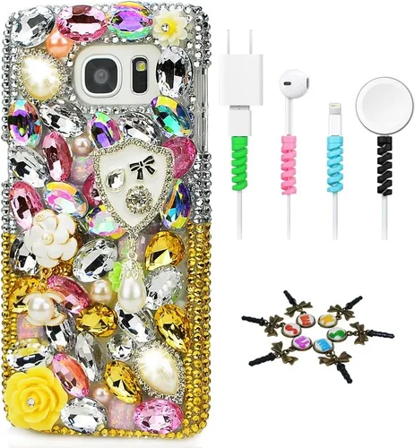 Vista 5 de SSSGCDwCPSeries-23 - Funda con cristales brillantes (hecha a mano), diseño 3D