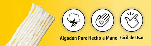Vista 4 de IS4A 500 mechas largas hechas a mano de algodón para Puja Pooja Jyot Batti para lámpara de aceite Diya para Diwali Deepawali Diya, ideal para latón
