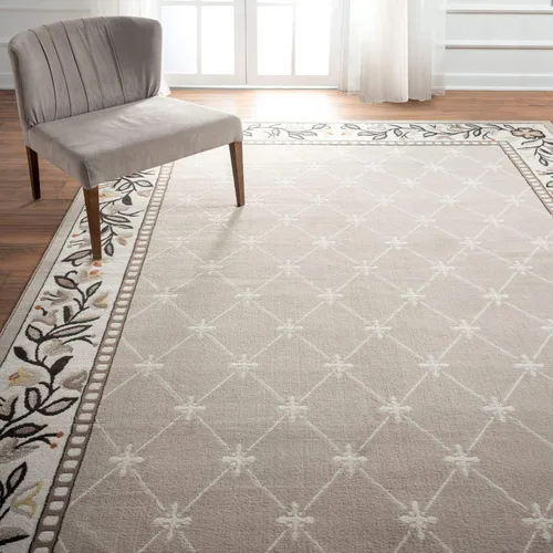 Vista 9 de Home Dynamix Premium Aydin - Alfombra tradicional con diseño floral de diamantes, azul/marfil, 1.9 x 7.2 pies