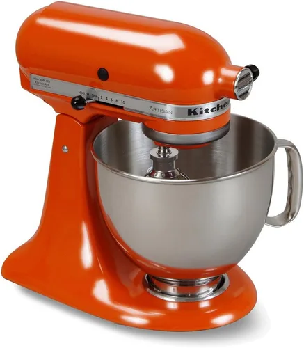 Vista 5 de KitchenAid KSM150PSCV Artisan Series Batidora de pie de 5 cuartos con escudo vertedor - Caviar