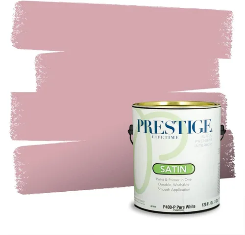 Vista 301 de Prestige Paints Pintura exterior e imprimación en uno, 1 galón, plano, coincidencia comparable de Valspar* Amber Rose*