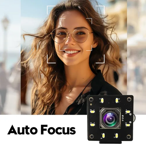 Vista 3 de Cámara USB 4K enfoque automático de 100 grados sin distorsión lente de visión nocturna a color cámara web para computadora UVC USB2.0 Lightburn Cam