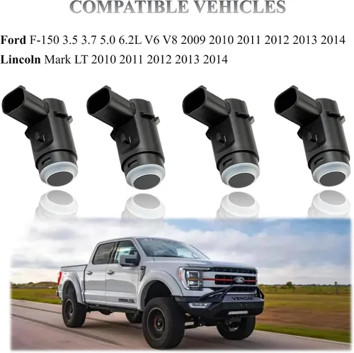 Vista 5 de PANNUOSCS Sensor de Asistencia de Estacionamiento con Sensor de Reversa para Parachoques Compatible con Ford F-150 2009-2014 2010-2014 Lincoln Mark