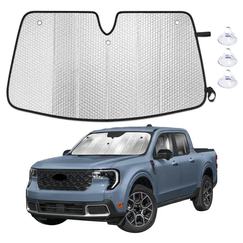 Vista 62 de EcoNour Parasol plegable para parabrisas de Mazda 3 2014-2016 2017 2018, parasol para ventana delantera de automóvil, protección UV, bloqueador