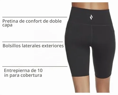 Vista 4 de Skechers Pantalón corto Go Walk de pickleball de 10 pulgadas para mujer Negro