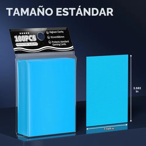 Vista 2 de 1000 unidades de fundas para cartas coleccionables TiopLior, funda mate perfecta para MTG, protector suave para cartas deportivas, funda estándar