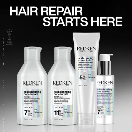 Vista 7 de Redken Acidic Bonding Concentrate Conditioner For Damaged Hair Repair - Strengthens and Repairs Weak and Brittle Hair, Sulfate-Free, With Citric Acid