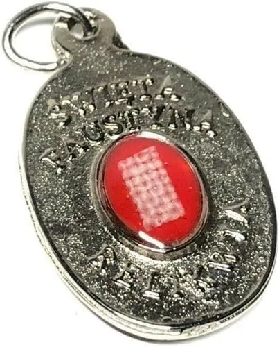Vista 5 de Catholically Medalla Relicario - Reliquia de segunda clase de Santa Faustina Kowalska