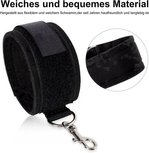 Vista 2 de Restricciones de cama Sexo Adulto Bondaged Kit ajustable de sujeción de muñeca y tobillo Cuerdas y cordones para adultos Juego de muslos, muñeca