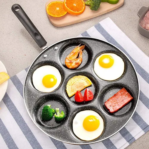 Vista 2 de Ejoyous Sartén de aluminio antiadherente para panqueques de 7 tazas, sartén para tortillas, utensilios de cocina para el hogar con mango ergonómico