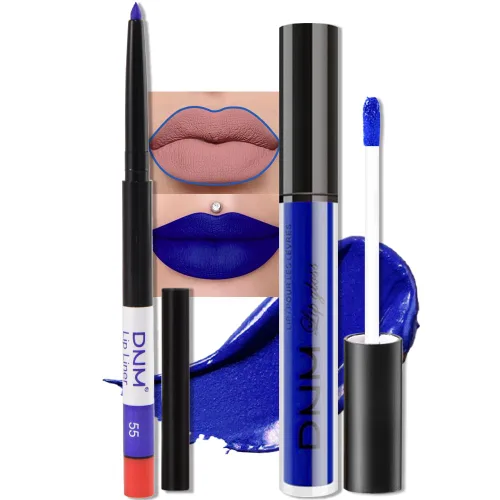 Vista 20 de evpct Juego de 2 lápices delineador de labios y lápiz labial líquido mate de 24 horas, color ciruela púrpura, maquillaje para mujer, lápiz labial