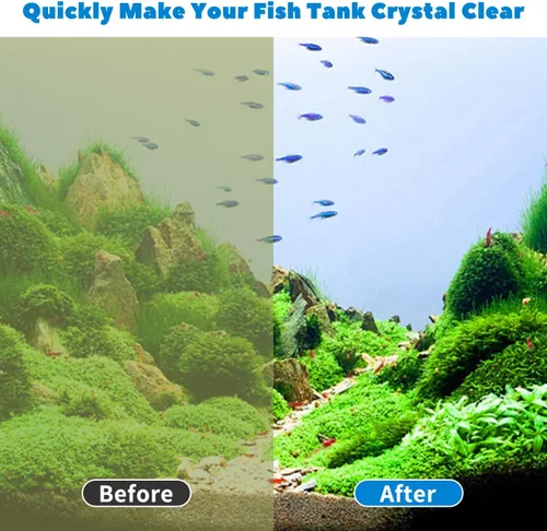 Vista 4 de Filtro de acuario 4 en 1, filtros de tanque de peces de filtración de 2 etapas, filtro sumergible ultra silencioso con ondas de oxigenación