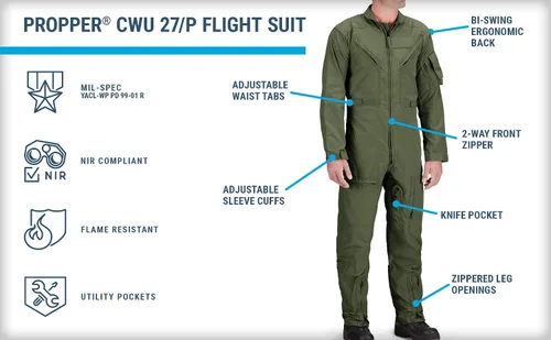 Vista 4 de Traje de vuelo Propper CWU 27P Nomex