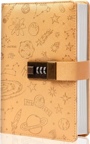 Vista 12 de Diario de bloqueo para mujer, diario vintage con cerradura personal, recargable, diario de bloqueo de cuero, cuaderno de escritura B6 para niñas