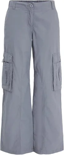 Vista 4 de KMBANGI Pantalones cargo holgados para mujer, pantalones de tiro bajo, pierna ancha, casuales, con múltiples bolsillos, holgados, pantalones