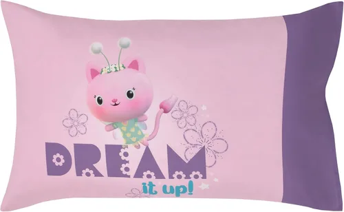 Vista 6 de NoJo DreamWorks Gabby's Dollhouse Dream It Up Arcoíris Multicolor Hora de Dormir - Juego de cama de 4 piezas para cama de niño pequeño - Edredón La