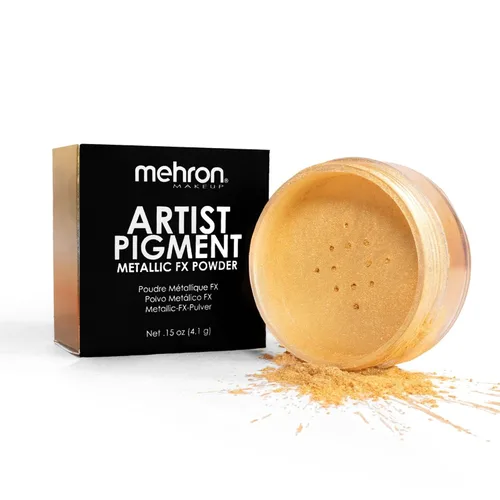 Vista 9 de Mehron Makeup Pigmento de artista - BRONZE Metallic FX Powder Bronce