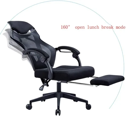 Vista 4 de Silla de juegos de oficina Sillón de PVC para el hogar Función de elevación y giratoria ergonómica Silla de computadora de oficina Sillas