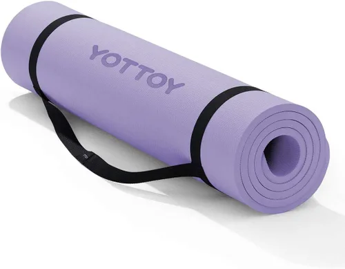 Vista 11 de YOTTOY Tapete de Yoga, Tapete de Yoga Extra Grueso (1/2 pulgada), Tapete Profesional de TPE para Ejercicio, Tapete de Entrenamiento Antideslizante