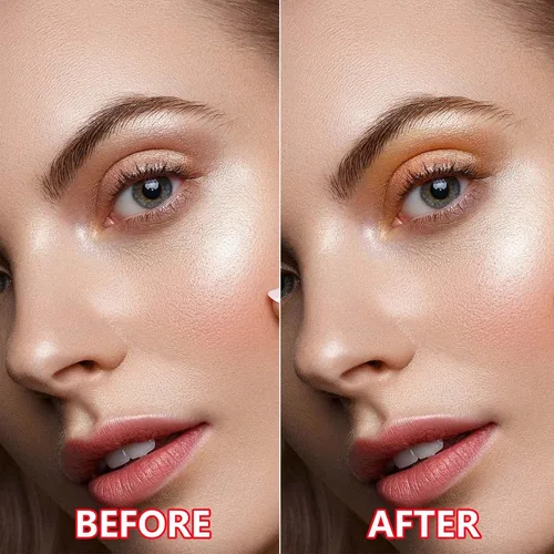 Vista 3 de Paleta de sombras de ojos desnudas de 12 colores, paleta de sombra de ojos con purpurina brillante, paleta de sombra de ojos ahumada natural