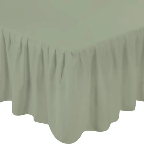 Vista 11 de 1Pc Ruffled Bed Skirt Twin Size Black Color 14 Inch Drop 600 Thread Count Dust Ruffle with Platform, Wrinkle and Fade Resistant Negro