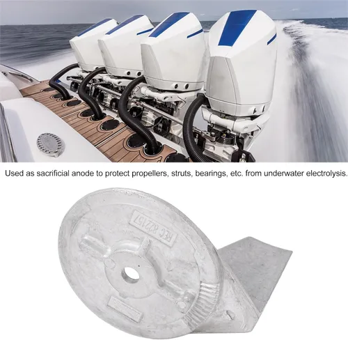 Vista 6 de Fydun Ánodo de lengüeta de ajuste de motor de barco, aleación de aluminio 822157T2 Trim Tab Anode Replacemet para Mariner 25‑50 2 4 tiempos