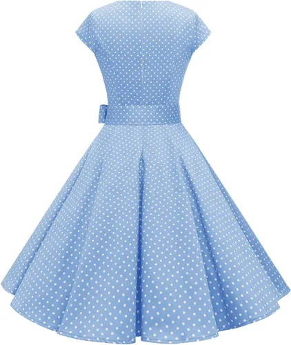 Vista 8 de Dressystar - Vestidos clásicos de fiesta con mangas casquillo, estilo Rockabilly y retro de la década de 1950