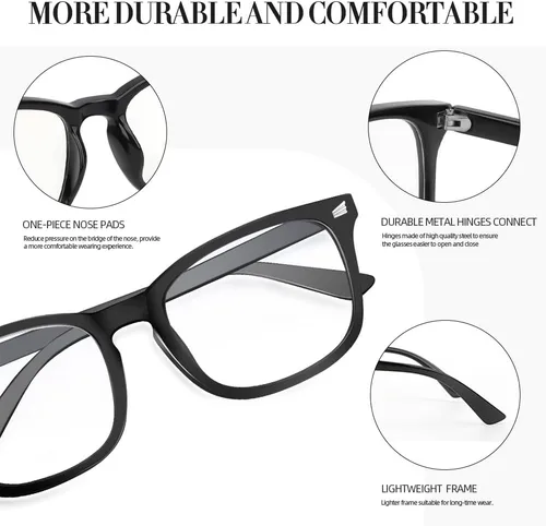 Vista 3 de NZKNP Blue Light Glasses for Woman Men,Blue Light Blocking Glasses,Clear Glasses