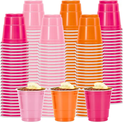 Vista 9 de Whaline 150 vasos de chupito de plástico patrióticos de 2 onzas para el 4 de julio, desechables, pequeños, rojo, blanco, azul, para fiesta de 250