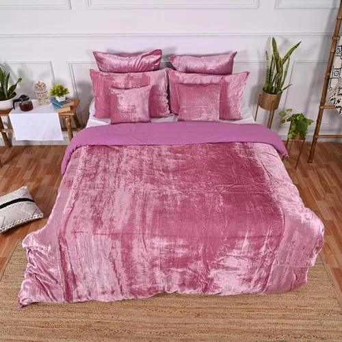 Vista 30 de Funda de edredón de terciopelo sólido ultra-luxe, ropa de cama boho UO, funda de colcha Donna, juego de edredón de 3 piezas, juego de cama de Aqua