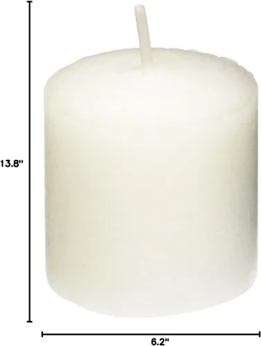 Vista 3 de Yummi Velas votivas blancas sin perfume de 10 horas -21 por paquete Blanco