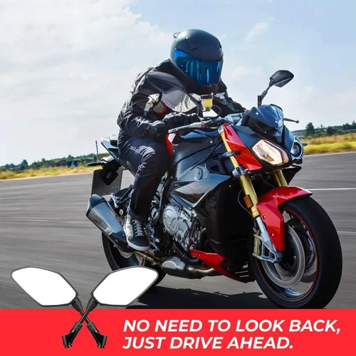 Vista 6 de Universial - Espejo retrovisor lateral para motocicleta, 360 grados, ajustable, plástico ABS, retrovisor, 0.394 in, 0.315 in, para Yamaha FZ25 FZ 25