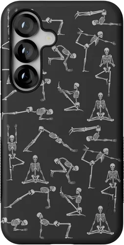 Vista 107 de Casely Funda para Galaxy S9 Postura de cadáver Yoga de esqueleto Diseño protector delgado esencial de doble capa