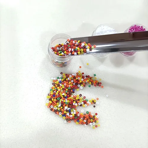 Vista 6 de Cucharas de acero inoxidable para cuentas de acero inoxidable, 2 cucharas de joyería para perlas, piedras preciosas para recoger cuentas